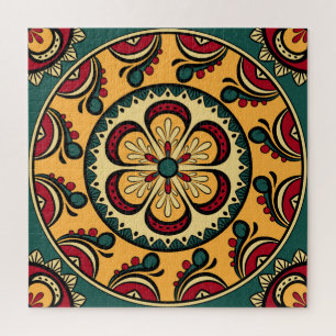 Puzzle Des ornements circulaires, des motif colorés sans
