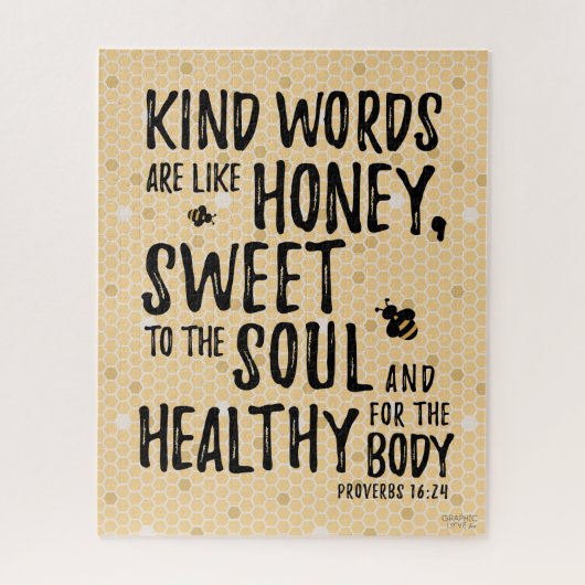 Puzzle Des Paroles Comme Du Miel, Proverbes 16:24 - GLS (Vertical)