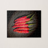 Puzzle des Peppers Red Chili avec Tin (Horizontal)