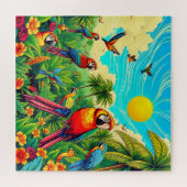 Puzzle Des perroquets colorés (Horizontal)