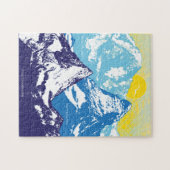 Puzzle des pics alpins 11x14 pour les personnes av (Horizontal)