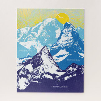 Puzzle des pics alpins de 16 x 20 pour les personn