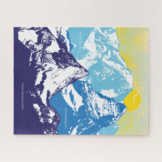 Puzzle des pics alpins de 16 x 20 pour les personn (Horizontal)
