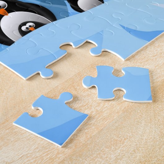 Puzzle des pingouins d'hiver (Côté)