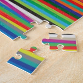 Puzzle Des rayures abstraites colorées dessinent un tissu (Côté)