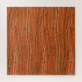 Puzzle Des rayures rouges ondulées : Art Abstrait japonai (Vertical)