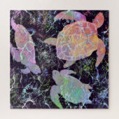 Puzzle des tortues d'eau - Peinture (Horizontal)