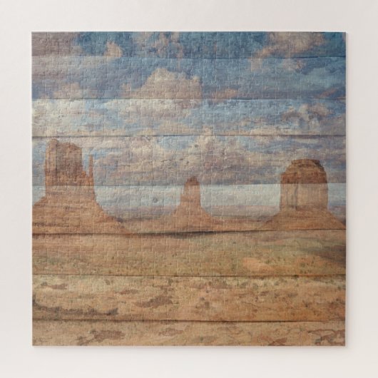 Puzzle Desert Landscape Sandstone Buttes And Heavenly Sky (Vertical)