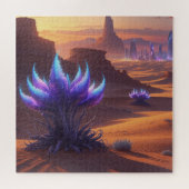 Puzzle Desierto místico con ciudad futurista (Horizontal)