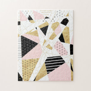 Puzzle Design abstrait géométrique or moderne