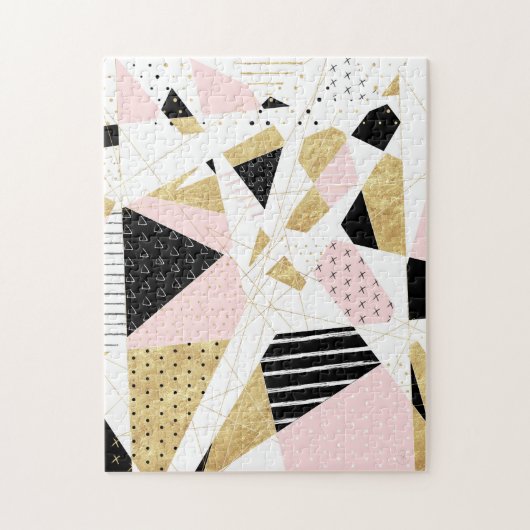 Puzzle Design abstrait géométrique or moderne (Vertical)