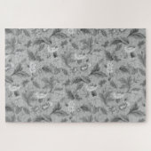 Puzzle Design arrière - plan gris-blanc mignon (Horizontal)