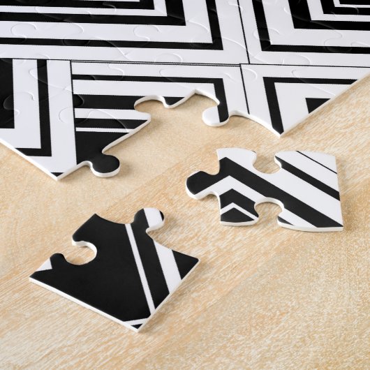 Puzzle Design Art Déco Noir Et Blanc (Côté)
