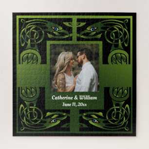 Puzzle Design Celtique irlandais traditionnel vert