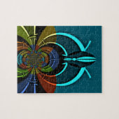 Puzzle Design coloré du Bouclier Masaï (Horizontal)