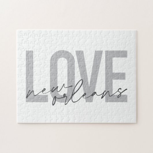 Puzzle Design cool simple, urbain et moderne Aimer La Nou (Horizontal)