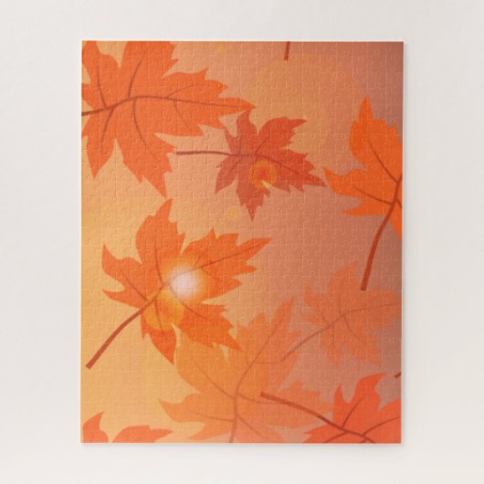 Puzzle Design d'automne avec feuilles d'érable et effet b (Vertical)