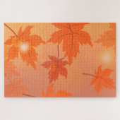 Puzzle Design d'automne avec feuilles d'érable et effet b (Horizontal)