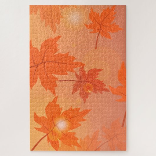 Puzzle Design d'automne avec feuilles d'érable et effet b (Vertical)