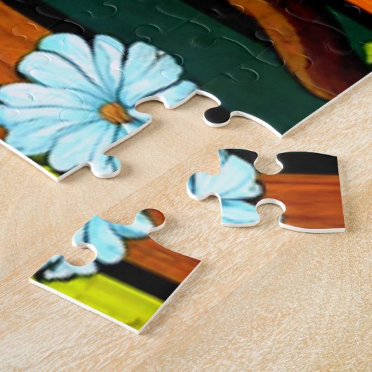 Puzzle Design de fleurs d'art (Côté)