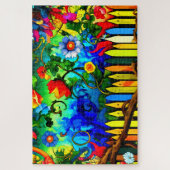 Puzzle Design de fleurs d'art (Vertical)