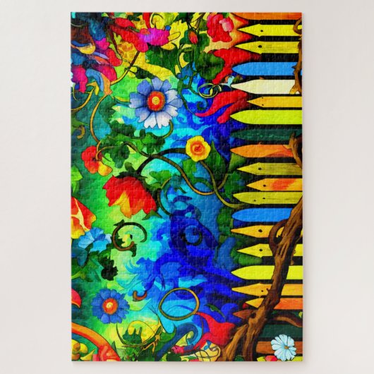 Puzzle Design de fleurs d'art (Vertical)