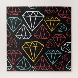 Puzzle Design diamant vintage, motif transparent