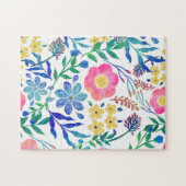 Puzzle Design élégant de peinture à la main de fleurs ros (Horizontal)