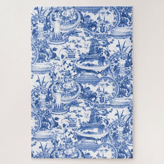 Puzzle Design en Chine bleu et blanc (Vertical)