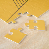 Puzzle Design graphique abstrait simple, jaune et moderne (Côté)