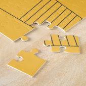 Puzzle Design graphique abstrait simple, jaune, moderne (Côté)