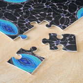 Puzzle Design kaléidoscope bleu/noir/violet (Côté)