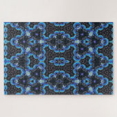 Puzzle Design kaléidoscope bleu/noir/violet (Horizontal)