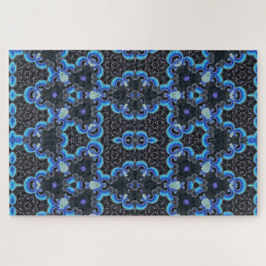 Puzzle Design kaléidoscope bleu/noir/violet (Horizontal)