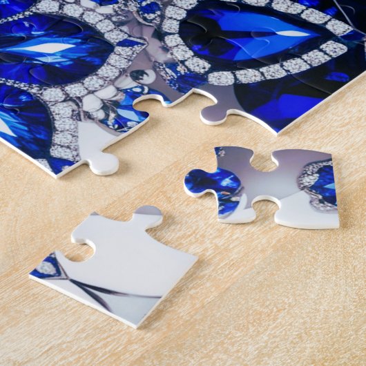 Puzzle Design moderne abstrait Couleurs Bleues Bla (Côté)