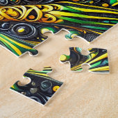 Puzzle Design moderne abstrait Couleurs jamaïcaine (Côté)