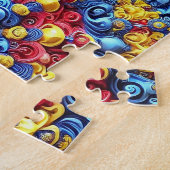 Puzzle design moderne abstrait en couleurs roumain (Côté)