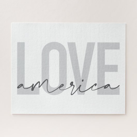 Puzzle Design moderne, simple, chic, cool de Love America (Horizontal)