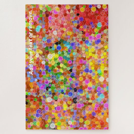 Puzzle Design motif abstrait géométrique coloré, (Vertical)