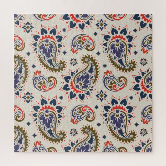 Puzzle Design motif paisley classique et transparent. (Vertical)