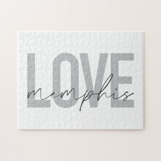 Puzzle Design simple, moderne, urbain, cool Love Memphis (Horizontal)
