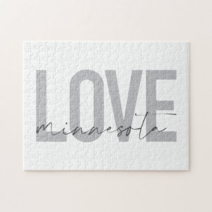 Puzzle Design simple, moderne, urbain, cool Love Minnesot
