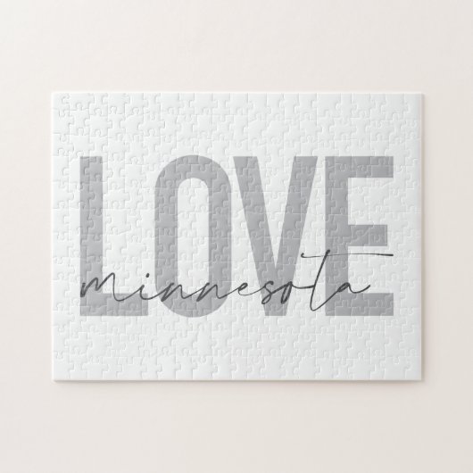 Puzzle Design simple, moderne, urbain, cool Love Minnesot (Horizontal)
