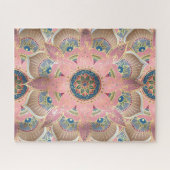 Puzzle Design tendance métal or et rose Mandala (Horizontal)