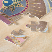 Puzzle Design tendance métal or et rose Mandala (Côté)