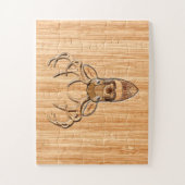 Puzzle Design Tête de Cerf Lumière Grain (Vertical)