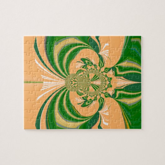 Puzzle Design vert jaune. (Horizontal)