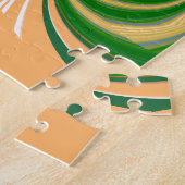 Puzzle Design vert jaune. (Côté)