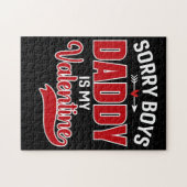 Puzzle Désolé Boys Papa est ma Saint Valentin (Horizontal)