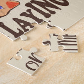 Puzzle Désolé je suis en retard mon chat était allongé su (Côté)